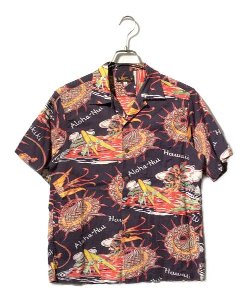Sun Surf（サンサーフ）SUN SURF (サンサーフ) リネンブレンドコットンアロハシャツ パープル サイズ:Sの古着・服飾アイテム