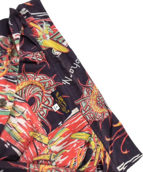 Sun Surf（サンサーフ）SUN SURF (サンサーフ) リネンブレンドコットンアロハシャツ パープル サイズ:Sの古着・服飾アイテム
