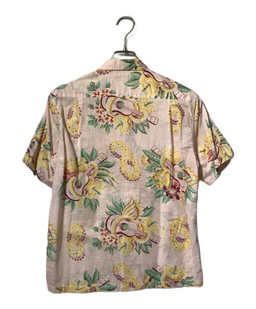 Sun Surf（サンサーフ）Sun Surf (サンサーフ) リネンブレンドコットンアロハシャツ ピンク サイズ:Sの古着・服飾アイテム