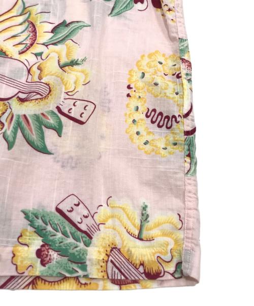 Sun Surf（サンサーフ）Sun Surf (サンサーフ) リネンブレンドコットンアロハシャツ ピンク サイズ:Sの古着・服飾アイテム