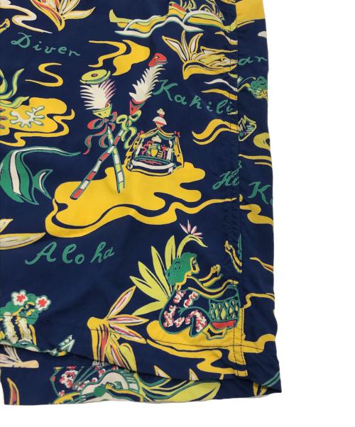 Sun Surf（サンサーフ）Sun Surf (サンサーフ) レーヨンアロハシャツ ネイビー サイズ:Sの古着・服飾アイテム