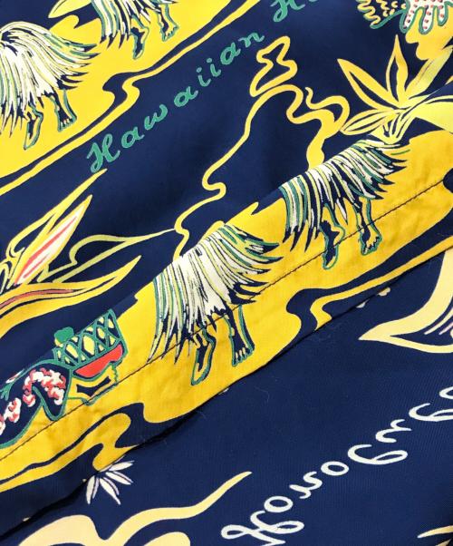 Sun Surf（サンサーフ）Sun Surf (サンサーフ) レーヨンアロハシャツ ネイビー サイズ:Sの古着・服飾アイテム