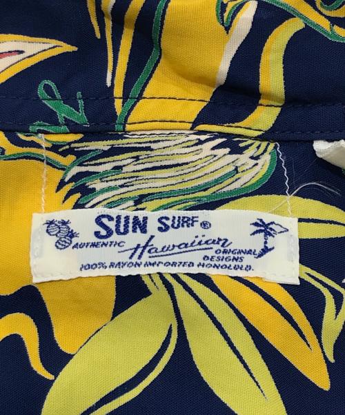 Sun Surf（サンサーフ）Sun Surf (サンサーフ) レーヨンアロハシャツ ネイビー サイズ:Sの古着・服飾アイテム
