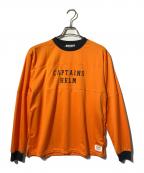 CAPTAINS HELMキャプテンズヘルム）の古着「GOLDEN STATE MESH L/S /メッシュロングスリーブT」｜オレンジ