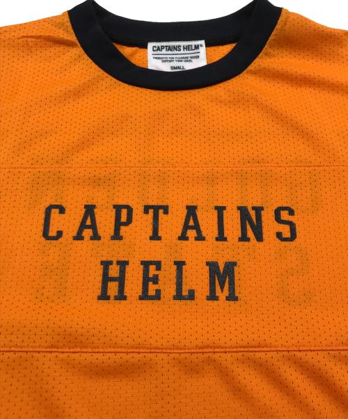 CAPTAINS HELM（キャプテンズヘルム）CAPTAINS HELM (キャプテンズヘルム) GOLDEN STATE MESH L/S /メッシュロングスリーブT オレンジ サイズ:Ｓの古着・服飾アイテム