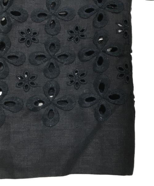 ANAYI（アナイ）ANAYI (アナイ) カットワークノーカラージャケット ブラック サイズ:38の古着・服飾アイテム