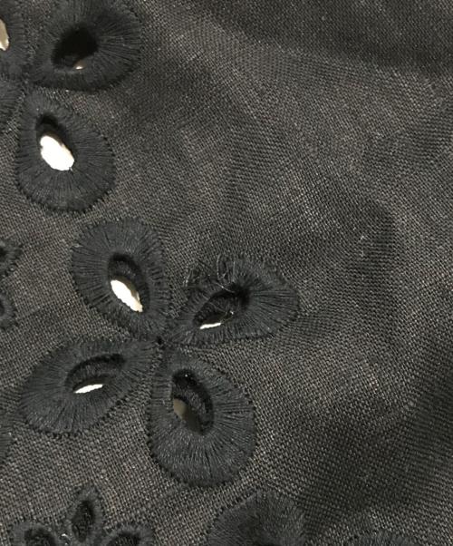 ANAYI（アナイ）ANAYI (アナイ) カットワークノーカラージャケット ブラック サイズ:38の古着・服飾アイテム