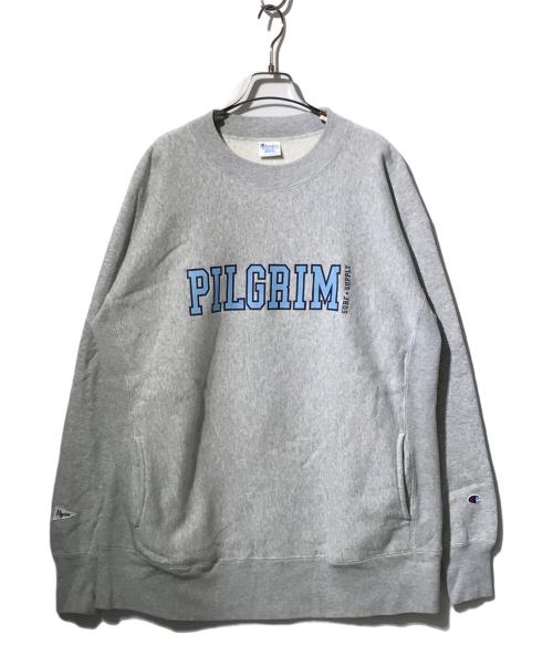 Champion（チャンピオン）Champion (チャンピオン) Pilgrim Surf+Supply (ピルグリム サーフサプライ) Reverse Weave Mock Neck Pocket グレー サイズ:Mの古着・服飾アイテム