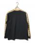 GUCCI (グッチ) ロゴラインロングスリーブポロシャツ ブラック サイズ:M：25000円