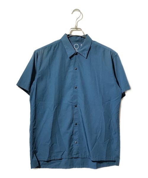 山と道（ヤマトミチ）山と道 (ヤマトミチ) Bamboo Short Sleeve Shirt ブルー サイズ:Mの古着・服飾アイテム