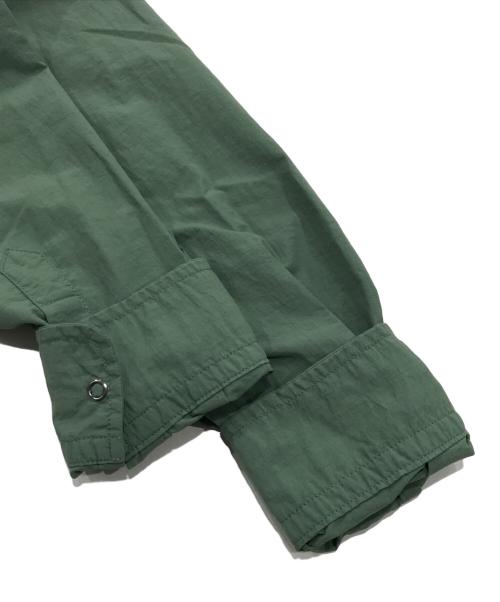 TRAIL BUM（トレイルバム）Trail Bum (トレイルバム) NITTY GRITTY SHIRTS/ニッティ グリッティ ナイロン長袖シャツ グリーン サイズ:Sの古着・服飾アイテム