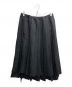 BLACK COMME des GARCONSブラックコムデギャルソン）の古着「サイドファスナープリーツスカート」｜ブラック