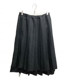 BLACK COMME des GARCONS（ブラックコムデギャルソン）の古着「サイドファスナープリーツスカート」｜ブラック