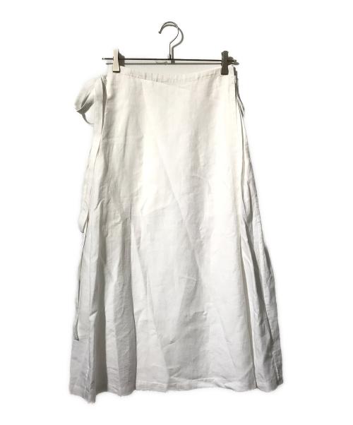 ARTS&SCIENCE（アーツアンドサイエンス）ARTS&SCIENCE (アーツアンドサイエンス) リネンラップスカート ホワイト サイズ:1の古着・服飾アイテム