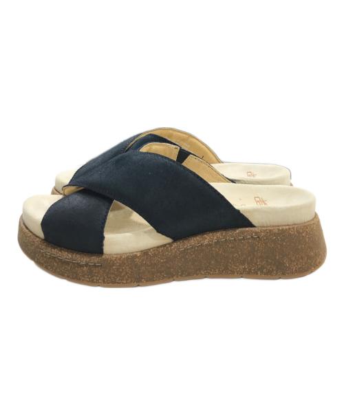 dansko（ダンスコ）Dansko (ダンスコ) プラットフォームスライドサンダル ブラック サイズ:37の古着・服飾アイテム