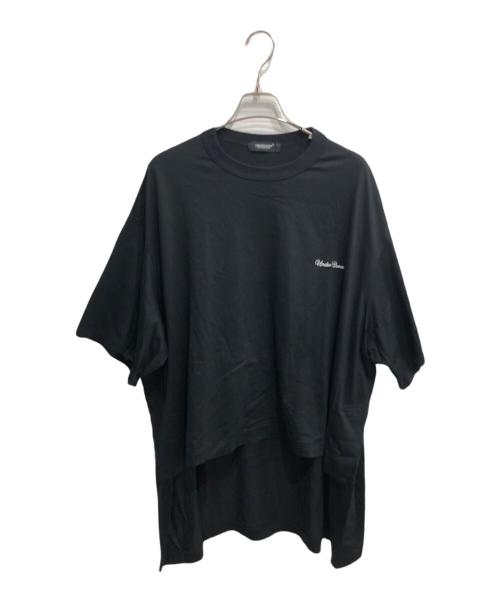 UNDERCOVER（アンダーカバー）UNDERCOVER (アンダーカバー) レーヨン・コットンビッグTシャツ/フロントショートTシャツ ブラック サイズ:1の古着・服飾アイテム