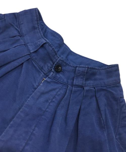 Maison Margiela 1 10（メゾン マルジェラ）Maison Margiela 1 10 (メゾン マルジェラ) タック ワイド トラウザーズ ブルー サイズ:36の古着・服飾アイテム