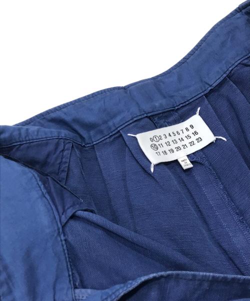 Maison Margiela 1 10（メゾン マルジェラ）Maison Margiela 1 10 (メゾン マルジェラ) タック ワイド トラウザーズ ブルー サイズ:36の古着・服飾アイテム