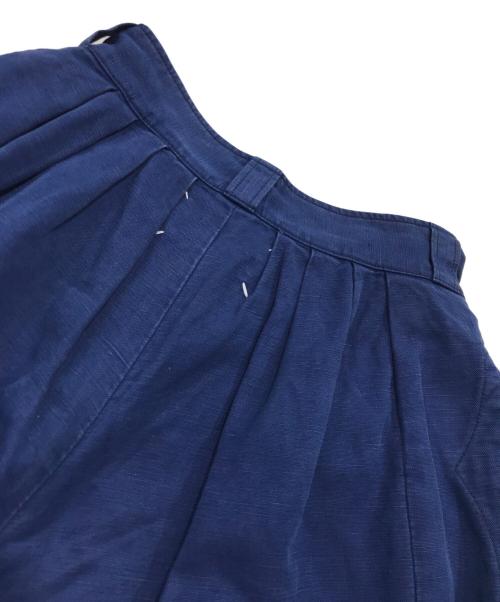 Maison Margiela 1 10（メゾン マルジェラ）Maison Margiela 1 10 (メゾン マルジェラ) タック ワイド トラウザーズ ブルー サイズ:36の古着・服飾アイテム