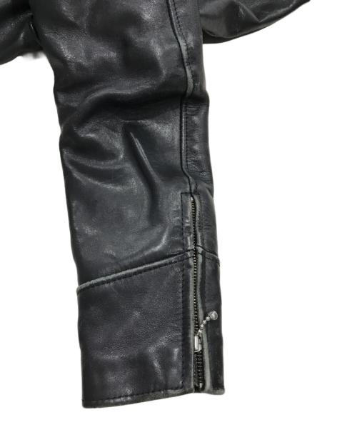 KADOYA（カドヤ）KADOYA (カドヤ) カウレザーシングルライダースジャケット ブラック サイズ:Lの古着・服飾アイテム