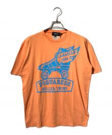 DSQUARED2（ディースクエアード）の古着「プリントTシャツ」｜オレンジ