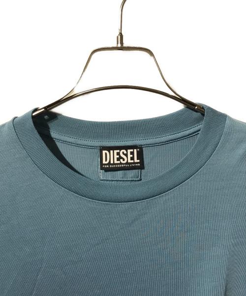 DIESEL（ディーゼル）DIESEL (ディーゼル) クルーネックＴシャツ ブルー サイズ:SIZE Sの古着・服飾アイテム