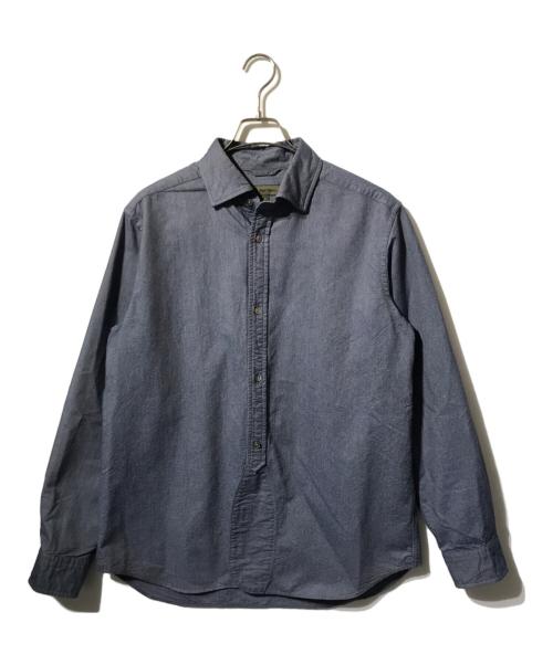 NIGEL CABOURN（ナイジェルケーボン）NIGEL CABOURN (ナイジェルケーボン) ブリティッシュオフィサーズシャツ/長袖シャツ ブルー サイズ:52の古着・服飾アイテム