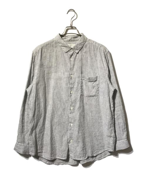 nestrobe confect（ネストローブ コンフェクト）nestrobe confect (ネストローブ コンフェクト) リネン混シャツ グレー サイズ:4の古着・服飾アイテム