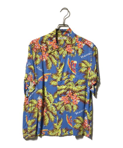 Sun Surf（サンサーフ）Sun Surf (サンサーフ) レーヨンアロハシャツ ブルー サイズ:Sの古着・服飾アイテム