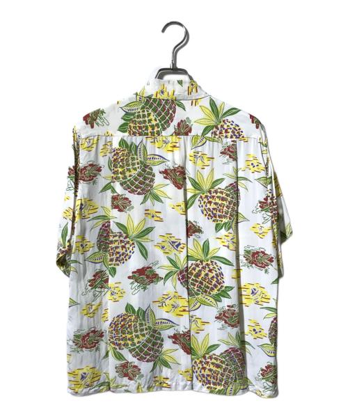 Sun Surf（サンサーフ）Sun Surf (サンサーフ) レーヨンアロハシャツ ホワイト×グリーン サイズ:Sの古着・服飾アイテム