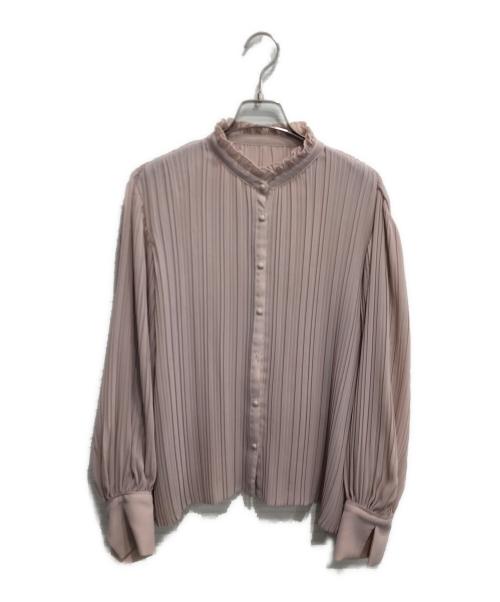 UNITED TOKYO（ユナイテッドトーキョー）UNITED TOKYO (ユナイテッドトーキョー) ハイネックプリーツブラウス/長袖ブラウス ピンク サイズ:1の古着・服飾アイテム