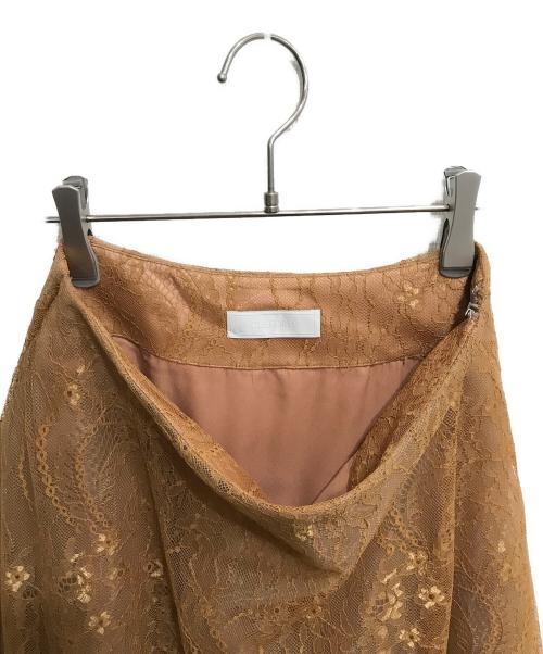 CELFORD（セルフォード）CELFORD (セルフォード) レースフレアスカート ブラウン サイズ:SIZE 36の古着・服飾アイテム