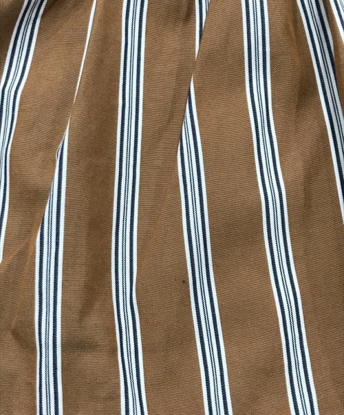 PS Paul Smith（ＰＳポールスミス）PS Paul Smith (ＰＳポールスミス) 切替ストライプシャツ ブラウン×ブルー サイズ:38の古着・服飾アイテム