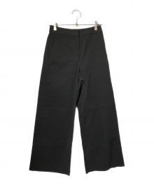 theory luxe（セオリーリュクス）の古着「リネン混ワイドストレートパンツ」｜ブラック