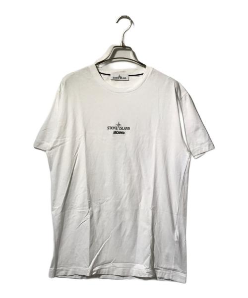 STONE ISLAND（ストーンアイランド）STONE ISLAND (ストーンアイランド) Archivio Tシャツ ホワイト サイズ:Lの古着・服飾アイテム
