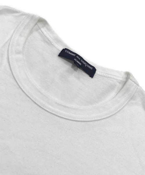 COMME des GARCONS HOMME（コムデギャルソン オム）COMME des GARCONS HOMME (コムデギャルソン オム) 綿天竺 製品プリント S/S Tシャツ ホワイト サイズ:Mの古着・服飾アイテム