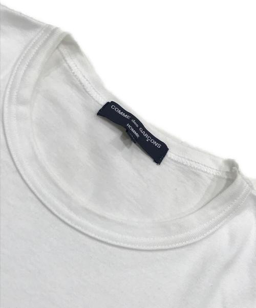 COMME des GARCONS HOMME（コムデギャルソン オム）COMME des GARCONS HOMME (コムデギャルソン オム) 綿天竺 製品プリント S/S Tシャツ ホワイト サイズ:Mの古着・服飾アイテム
