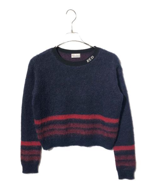 RED VALENTINO（レッドヴァレンティノ）RED VALENTINO (レッドヴァレンティノ) モヘアニット ネイビー サイズ:SIZE Sの古着・服飾アイテム