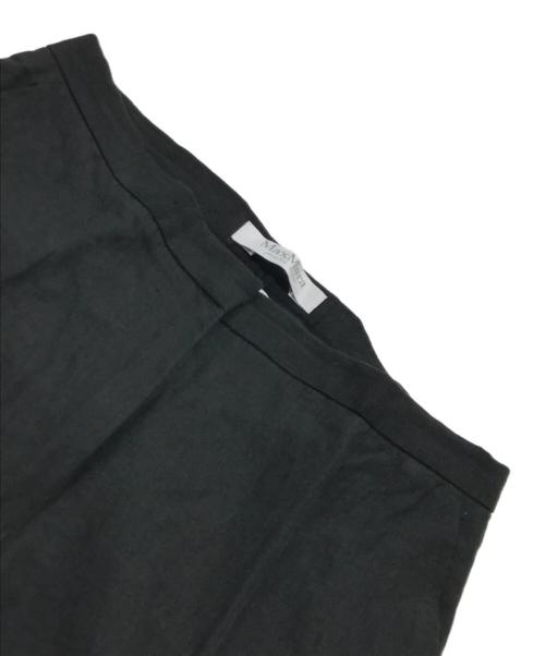 MaxMara（マックスマーラ）MaxMara (マックスマーラ) リネンセンタープレスパンツ ブラック サイズ:34の古着・服飾アイテム