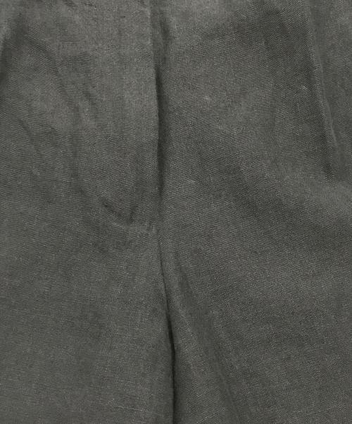 MaxMara（マックスマーラ）MaxMara (マックスマーラ) リネンセンタープレスパンツ ブラック サイズ:34の古着・服飾アイテム