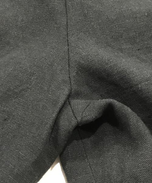 MaxMara（マックスマーラ）MaxMara (マックスマーラ) リネンセンタープレスパンツ ブラック サイズ:34の古着・服飾アイテム