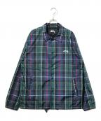 stussyステューシー）の古着「チェック柄クルーズコーチジャケット」｜マルチカラー