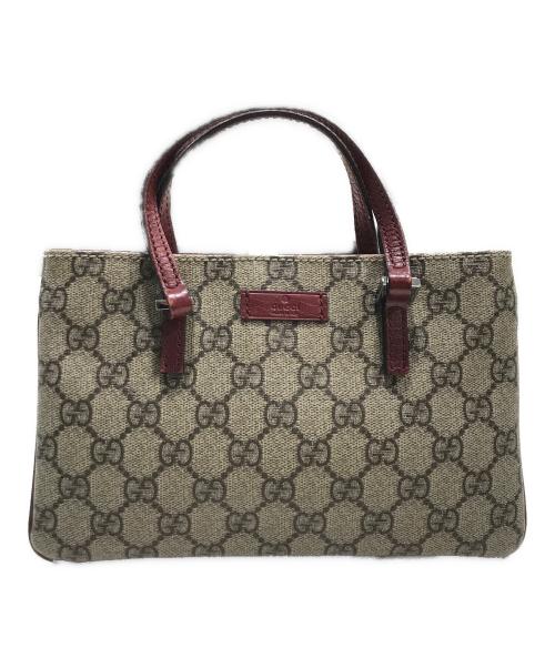 GUCCI（グッチ）GUCCI (グッチ) GGプラス・ミニハンドバッグ ブラウンの古着・服飾アイテム