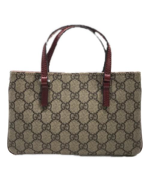 GUCCI（グッチ）GUCCI (グッチ) GGプラス・ミニハンドバッグ ブラウンの古着・服飾アイテム