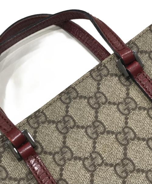 GUCCI（グッチ）GUCCI (グッチ) GGプラス・ミニハンドバッグ ブラウンの古着・服飾アイテム