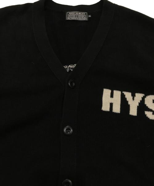 Hysteric Glamour（ヒステリックグラマー）Hysteric Glamour (ヒステリックグラマー) EVIL WOMAN編込 カーディガン ブラック サイズ:XLの古着・服飾アイテム