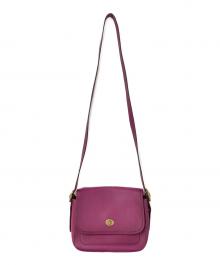 COACH（コーチ）の古着「グローブレザークロスボディバッグ」｜パープル
