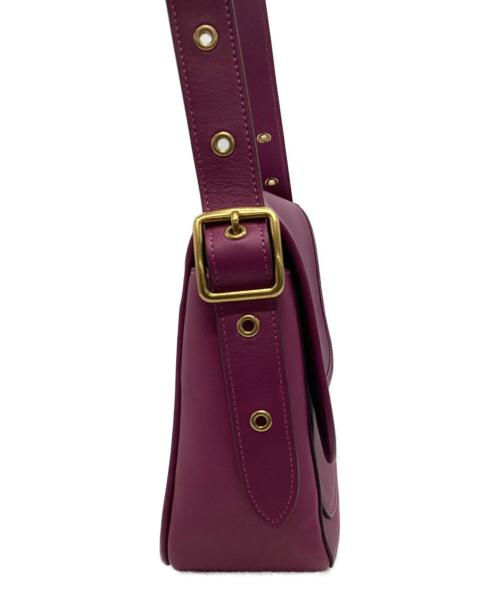 COACH（コーチ）COACH (コーチ) グローブレザークロスボディバッグ パープルの古着・服飾アイテム