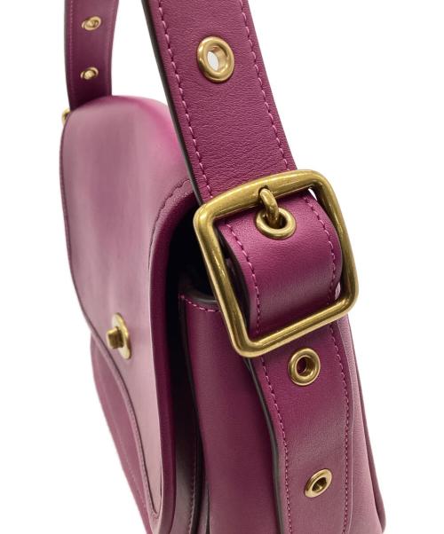 COACH（コーチ）COACH (コーチ) グローブレザークロスボディバッグ パープルの古着・服飾アイテム