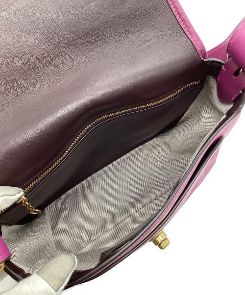 COACH（コーチ）COACH (コーチ) グローブレザークロスボディバッグ パープルの古着・服飾アイテム